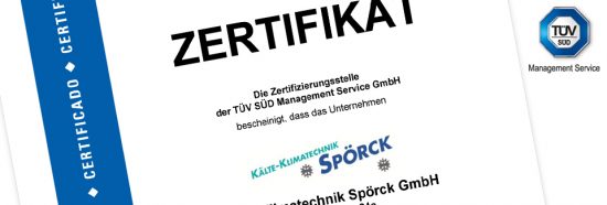Spoerck Klimatechnik Marburg nach ISO 9001 zertifiziert